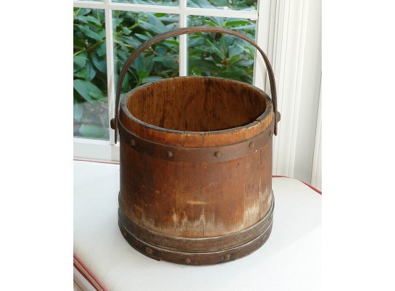 Antique Wooden Handled Bucket