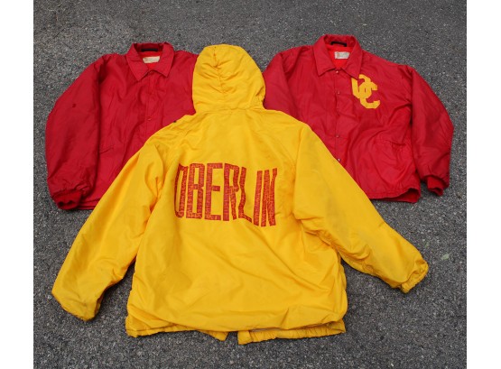 3 Vintage Oberlin College Men's Jackets Size L/XL