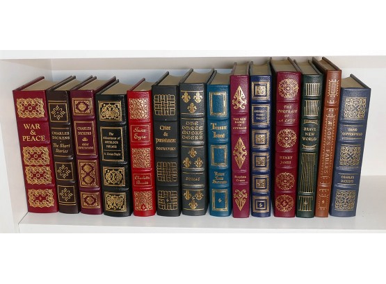 14 Different Easton Press Leather Bound Collector Editions - 100 Greatest Books Ever Written