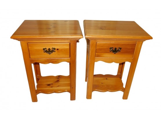 Pair Of Habersham Plantation Wooden Side Tables