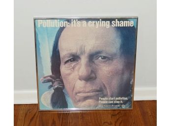 Legendary Keep America Beautiful Pollution Poster - Hand Signed By Iron Eyes Cody