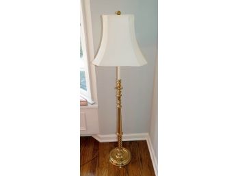 Brass Candlestick-Style Floor Lamp