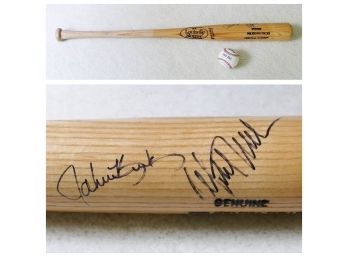 Louisville Slugger Baseball Bat - Hand Signed By John Kruk & Mitch Williams (Phillies)