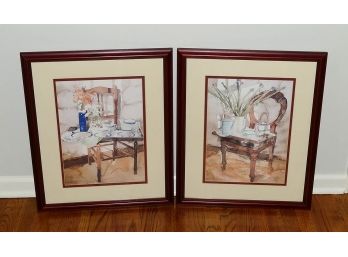 Pair Of Richard Akerman (1942-2005, England) Prints - Signed By The Artist In Pencil