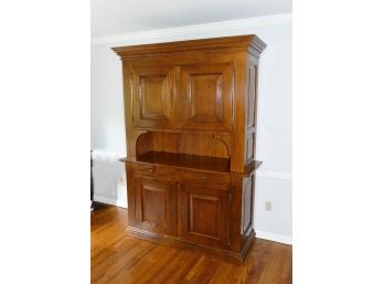 Large Wood Hutch - Made In Italy For Bloomingdale's (2 Pieces)