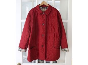 Women's Burberry Quilted Jacket Nova Check Size Large