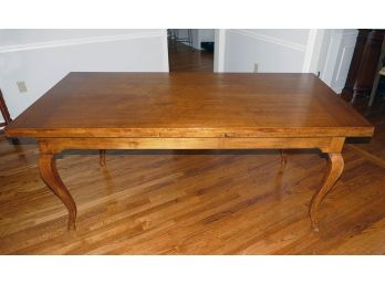 Wood Dining Table With Built-In Leaves - Extends To 151' (12'7')