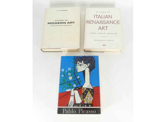 3 Different 500+ Page Art Books - 2 Art History Textbooks & Pablo Picasso Anthology
