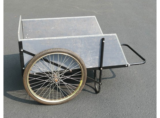 Large Wood & Metal Garden Cart