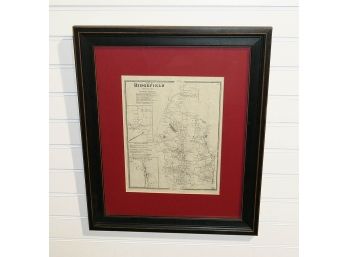 Framed 1867 Town Of Ridgefield, CT Map - Reprint