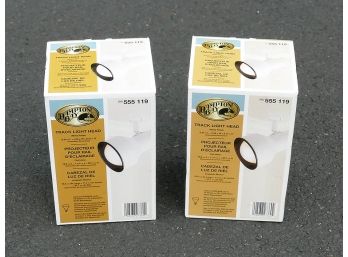 Lot Of 2 Hampton Bays Track Light Heads - In White (555 119) - Never Used