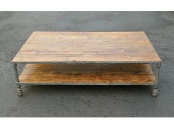 Dutch Industrial Coffee Table - Possibly From Restoration Hardware - $2000 Original Cost