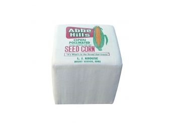 Upholstered Ottoman - Abbe Hills Seed Corn Bushel Sack