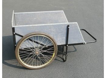 Large Wood & Metal Garden Cart