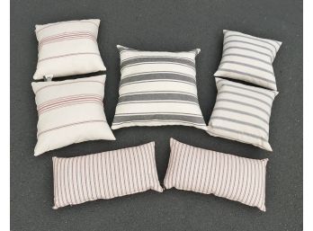 Lot Of 7 Striped Throw Pillows - Ralph Lauren