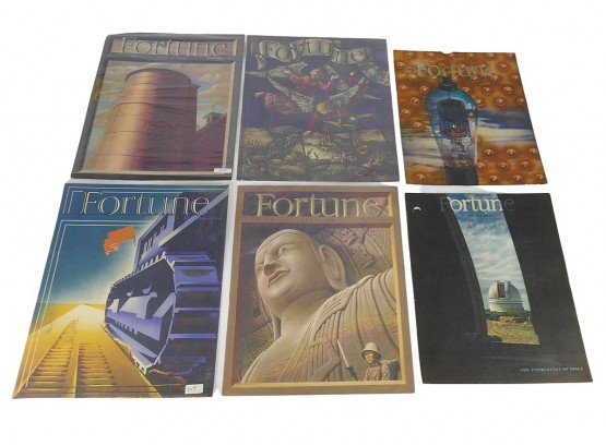 6 Different Fortune Magazine Covers - 1930's-1940's