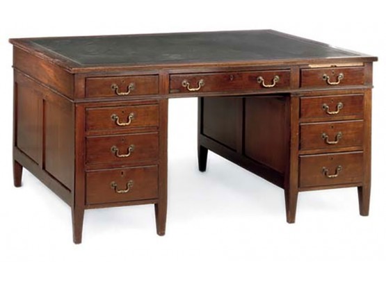 Hobbs & Co Mahogany Partners' Desk - Originally Purchased From Christie's London