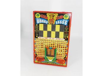 Vintage Gambling Punch Board - Gold Cup