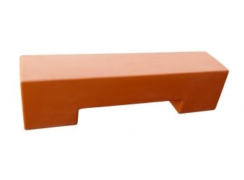 Sintesi Pankotto Modern Bench By Bruno Rainaldi - Orange Polypropylene - 67' Long
