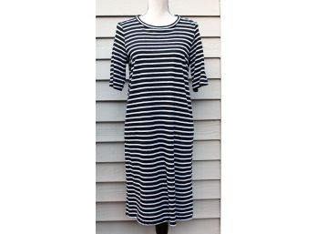 Eileen Fisher Organic Linen B&W Stripe Dress - Size S/P - Never Worn (Cost $188)