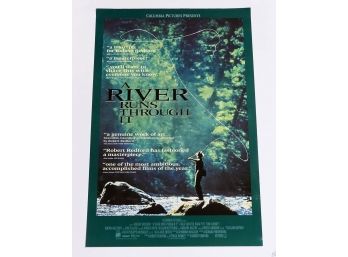 Original One-Sheet Movie Poster - The River Runs Through It (1992) - Brad Pitt, Robert Redford