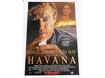 Original One-Sheet Movie Poster - Havana (1990) - Robert Redford, Alan Arkin