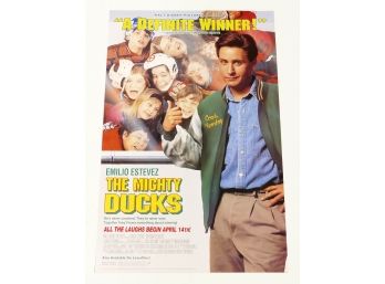 Original One-Sheet Movie Poster - The Mighty Ducks (1992) - Emilio Estevez