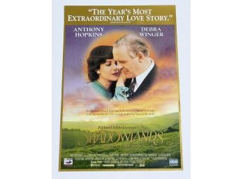 Original One-Sheet Movie Poster - Shadowlands (1993) - Anthony Hopkins, Debra Winger