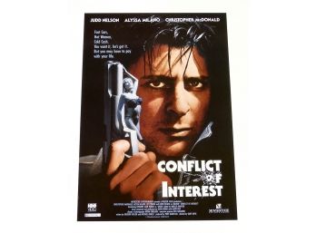 Original One-Sheet Movie Poster - Conflict Of Interest (1992) - Judd Nelson, Alyssa Milano