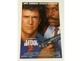 Original One-Sheet Movie Poster - Lethal Weapon 2 (1989) - Mel Gibson, Danny Glover