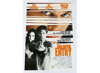 Original One-Sheet Movie Poster - Unlawful Entry (1992) - Kurt Russell, Madeleine Stowe