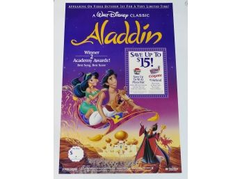 Original One-Sheet Video Poster - Aladdin (1993) - Walt Disney