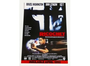 Original One-Sheet Movie Poster - Ricochet (1992) - Denzel Washington, Ice T