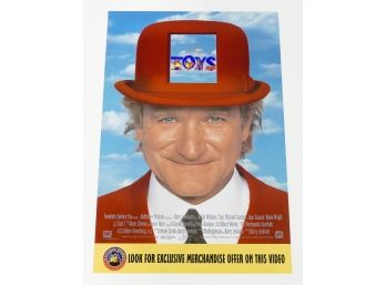 Original One-Sheet Movie Poster - Toys (1993) - Robin Williams, Joan Cusack