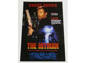 Original One-Sheet Movie Poster - The Hitman (1991) - Chuck Norris