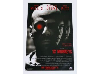 Original One-Sheet Movie Poster - 12 Monkeys (1995) - Bruce Willis, Brad Pitt