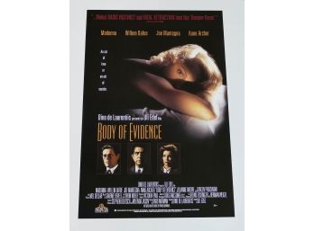 Original One-Sheet Movie Poster - Body Of Evidence (1992) - Madonna, Wilhem Dafoe