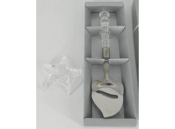 Waterford Crystal Star And Crystal Cheese Knife