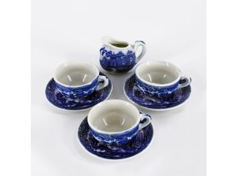 Vintage Japan Blue Willow Children's Tea Set