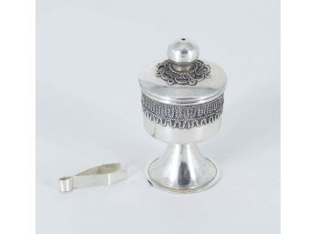 Vintage Israel Filigree Sterling Silver Besamim Box / Spice Tower