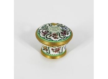 Halcyon Days Enamels England Mother's Day 1997 Pill/Trinket Box
