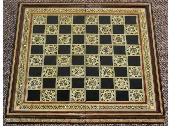 Mother Of Pearl Inlay Backgammon/Chess Set
