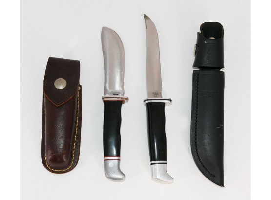 2 Different Buck Knives - Pathfinder (with Sheath) & Skinner