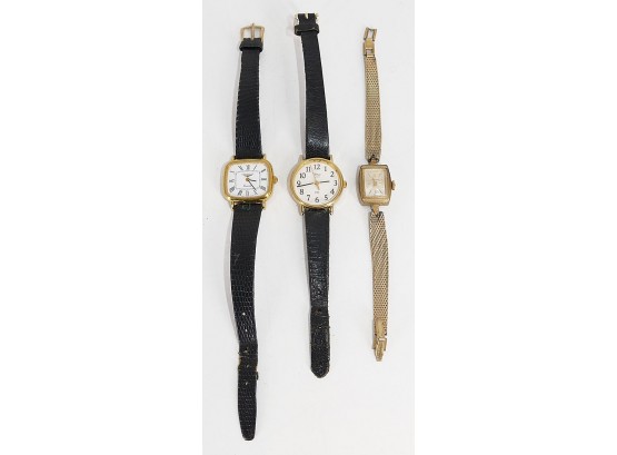 3 Different Vintage Ladies Watches - Longines (2) & Timex