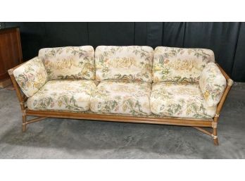 Vintage McGuire Rattan Target Back Sofa