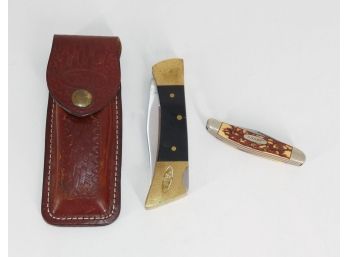Vintage Case XX 2159 Folding Hunting Knife & Sharp Brand Pocket Knife
