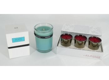 Two Different Candles - New In Boxes - Paddywax Mint Mojito & St Moritz Vie Luxe Votive Trio