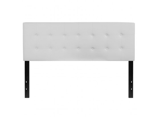 Flash Furniture Lennox Tufted White Vinyl Upholstered Headboard - Queen Size - New In Sealed Box