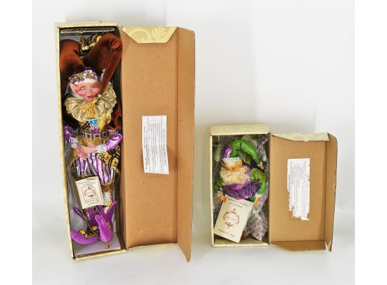 2 Different Mark Roberts Limited Edition Figurines With Tags - Riddler Jester & Cabbage Fairy  - In Box