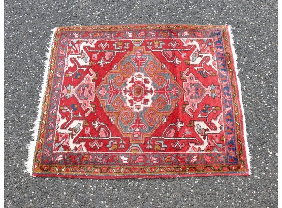 Vintage Hand-Knotted Persian Wool Rug (2'7' X 3'1')